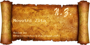 Novotni Zita névjegykártya